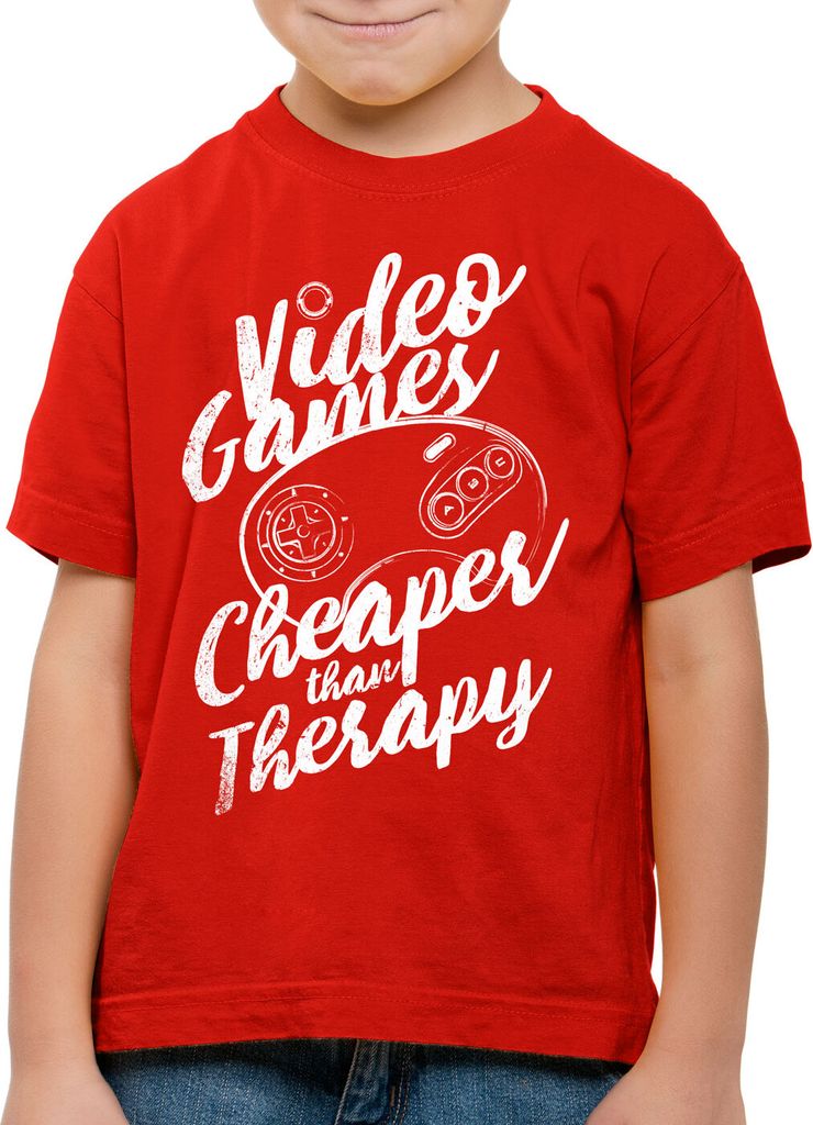 style3 Video Game Therapy Kinder T-Shirt gamer classic retro konsole drive
