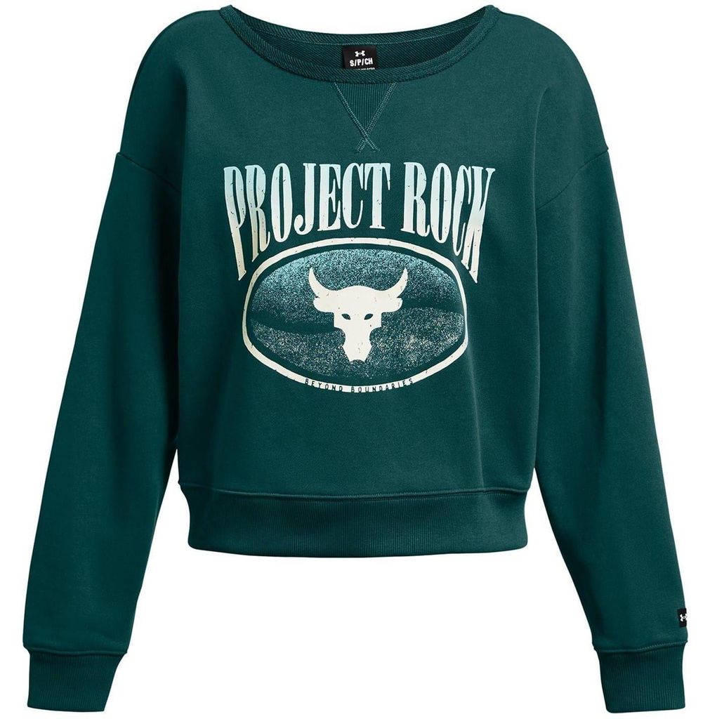 Under Armour - "Project Rock" Sweatshirt für Damen, Frottee, leger GT21581 (40 DE) (Blau)