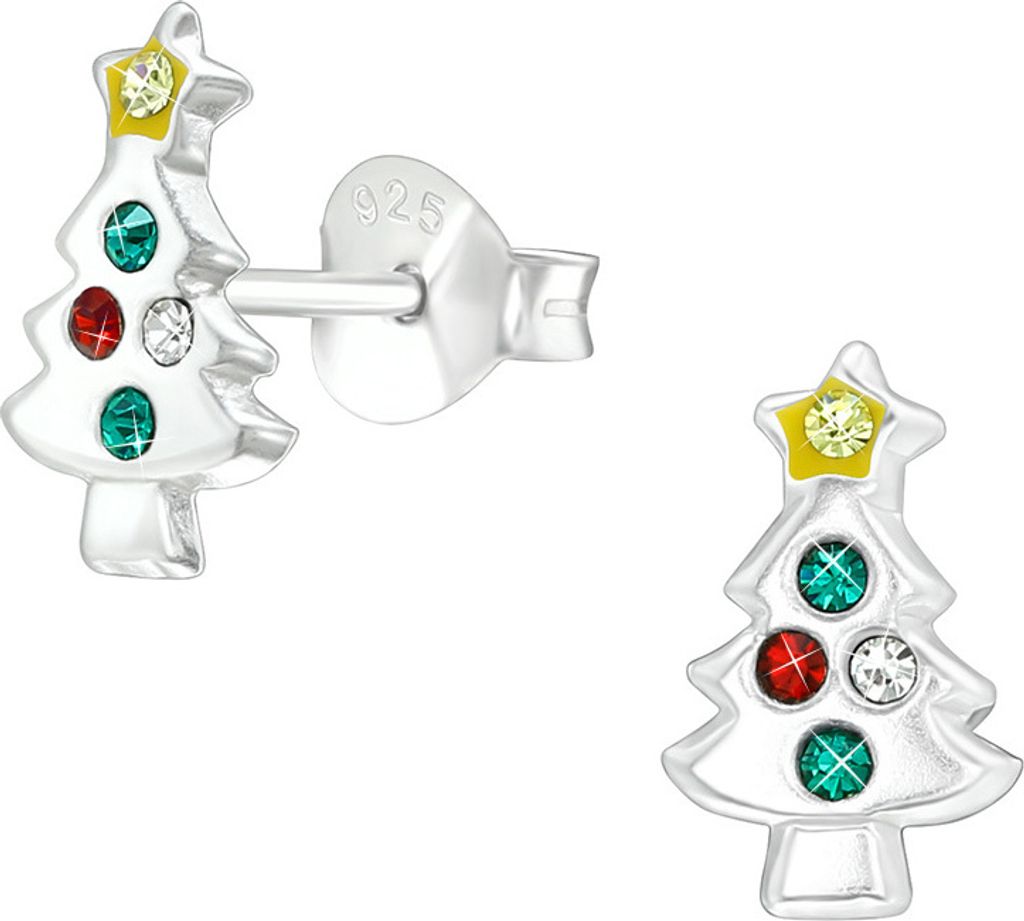 Ohrstecker Weihnachtsbaum 925 Sterling Silber