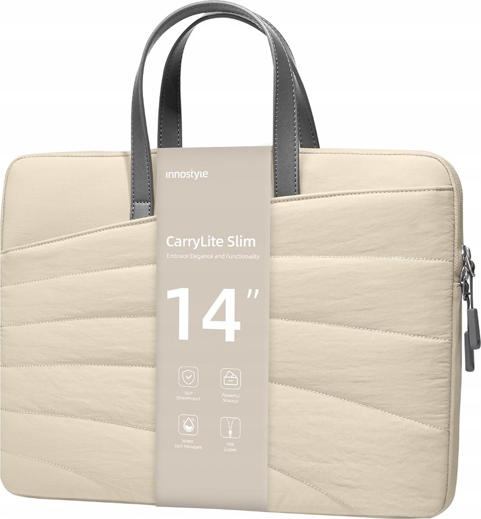 Innostyle Laptop-Tasche Für Frauen 13 14 Wasserdicht Carrylite Slim Beige