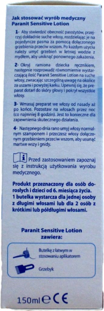 Paranit Sensitive lotion tegen hoofdluis en luizen eitjes, Productafbeelding 