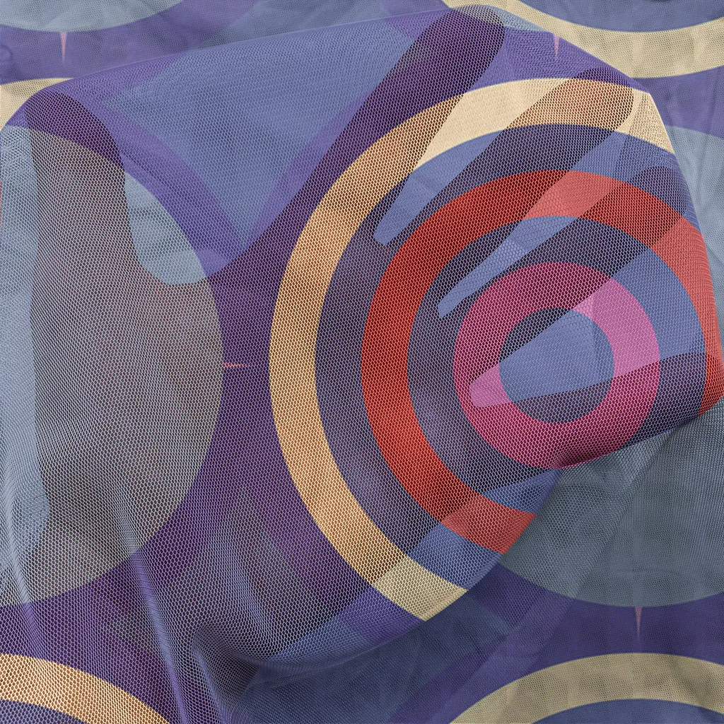 Granfoulard ABAKUHAUS Viola Scuro - Decorazione Murale Retrò 240x274 - 2