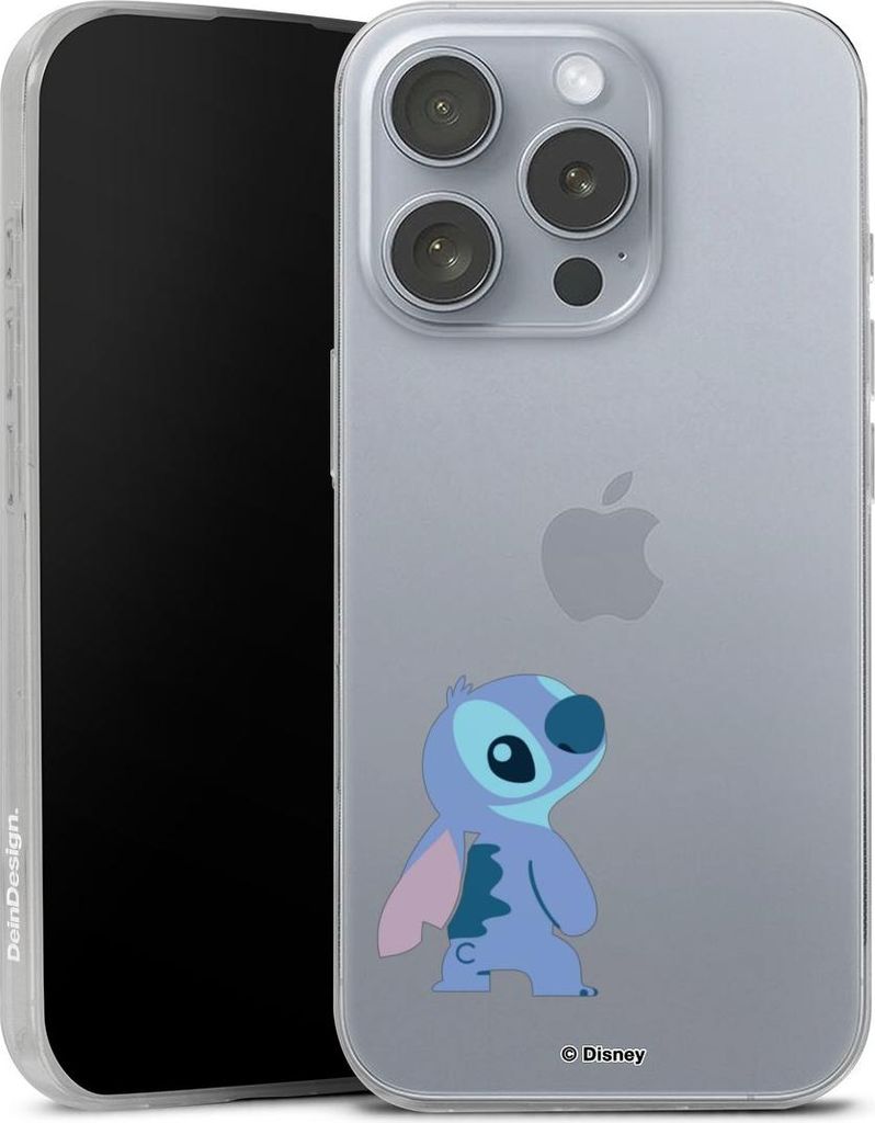 DeinDesign Slim Hülle für Apple iPhone 16 Pro Silikon Case Ultra Dünn Handyhülle Disney Fanartikel Lilo & Stitch