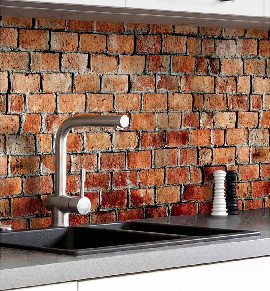 Selbstklebende Küchenrückwand - Matte, verstärkte Spritzschutzfolie als kostengünstige Alternative zu Glas, einfache Montage & leichte Reinigun...