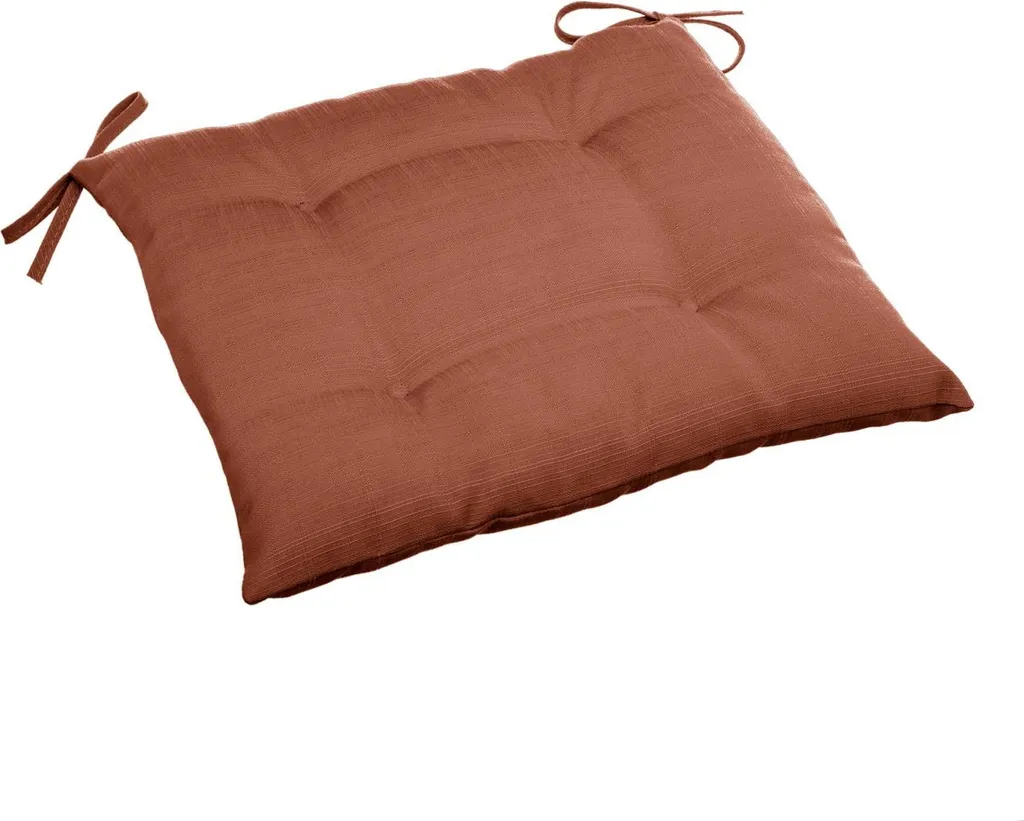 Siège d'appoint pouf carré terre cuite 40 cm - Mobilier Korai Hespéride