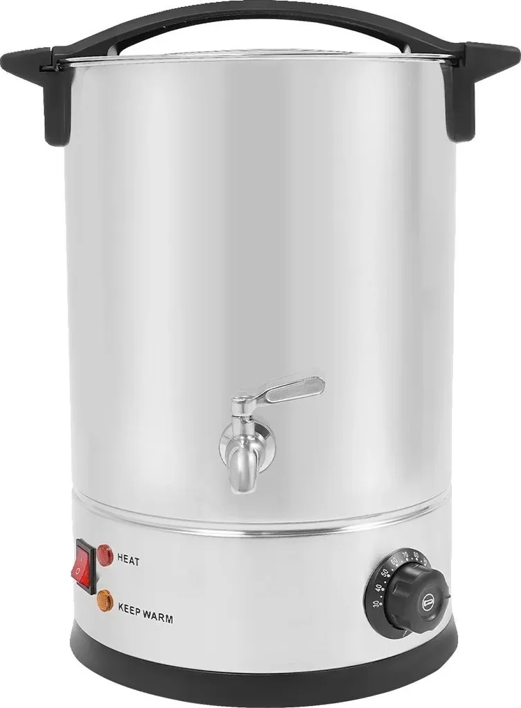 Fondoir à cire 1800W avec température ajustable, grande capacité 12L argent