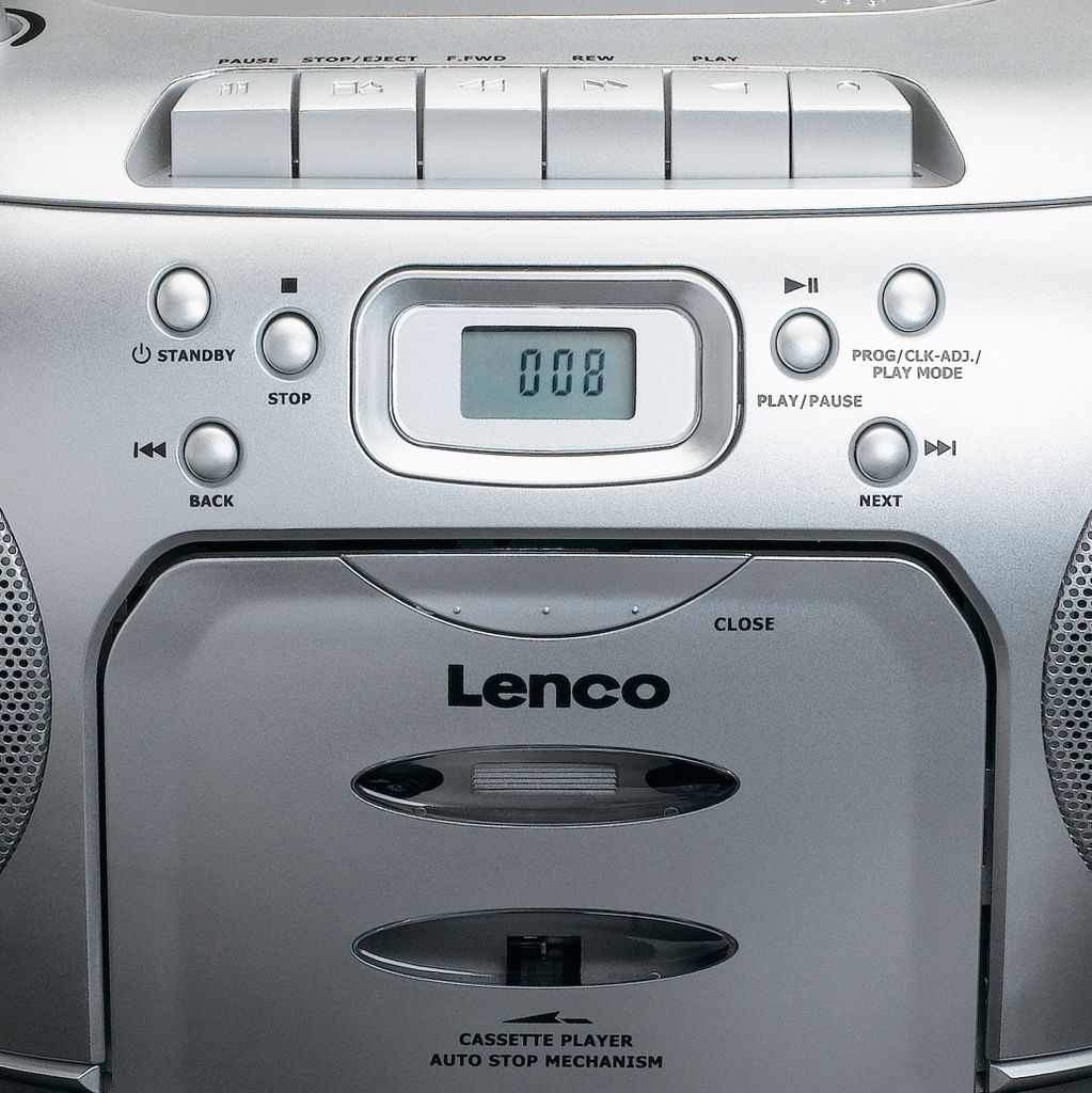 Lenco SCD-420 - Ghettoblaster - Srebrny Zdjęcie produktu 6