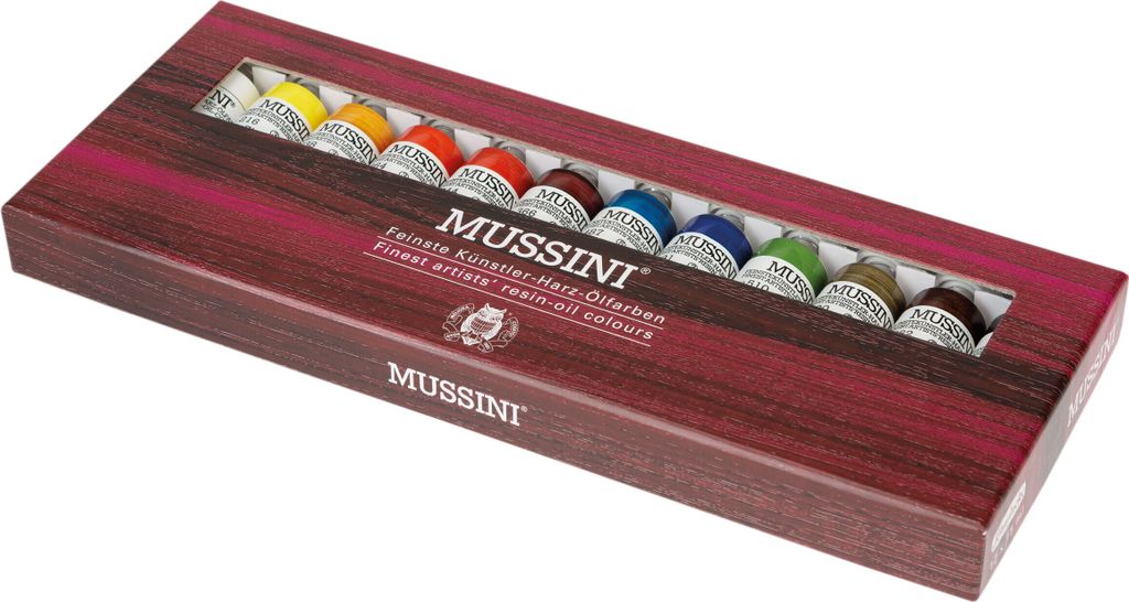 Schmincke MUSSINI Kartonset 12x 15ml feinste Künstler-Harz-Ölfarben 70 012 097
