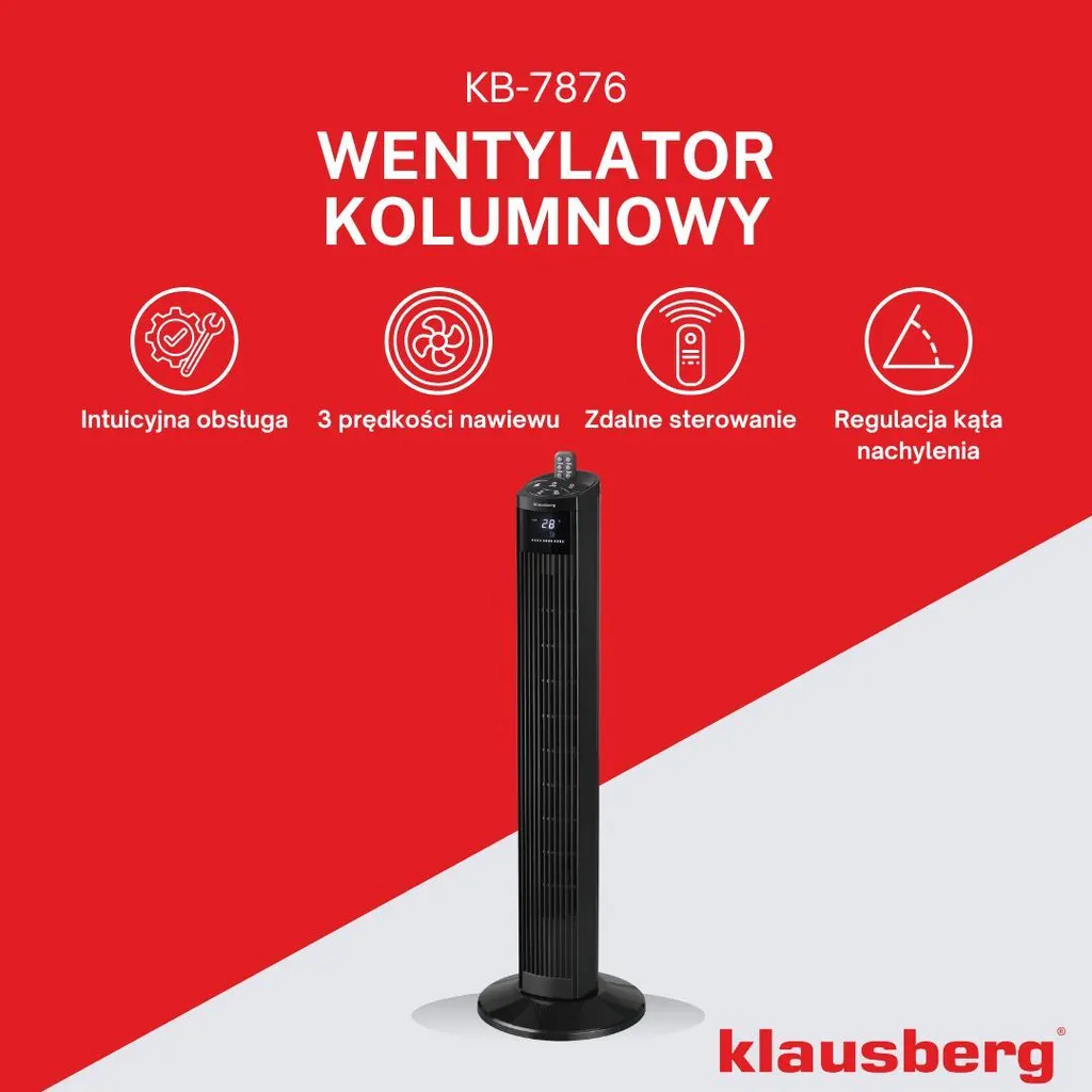 Ventilateur Colonne avec Télécommande et Minuterie Programmable 50W - 16
