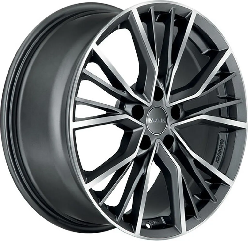 Jante MAK UNION Gun Metal 8.5x20 ET40 5x112 à Rayons Face Polie Miroir