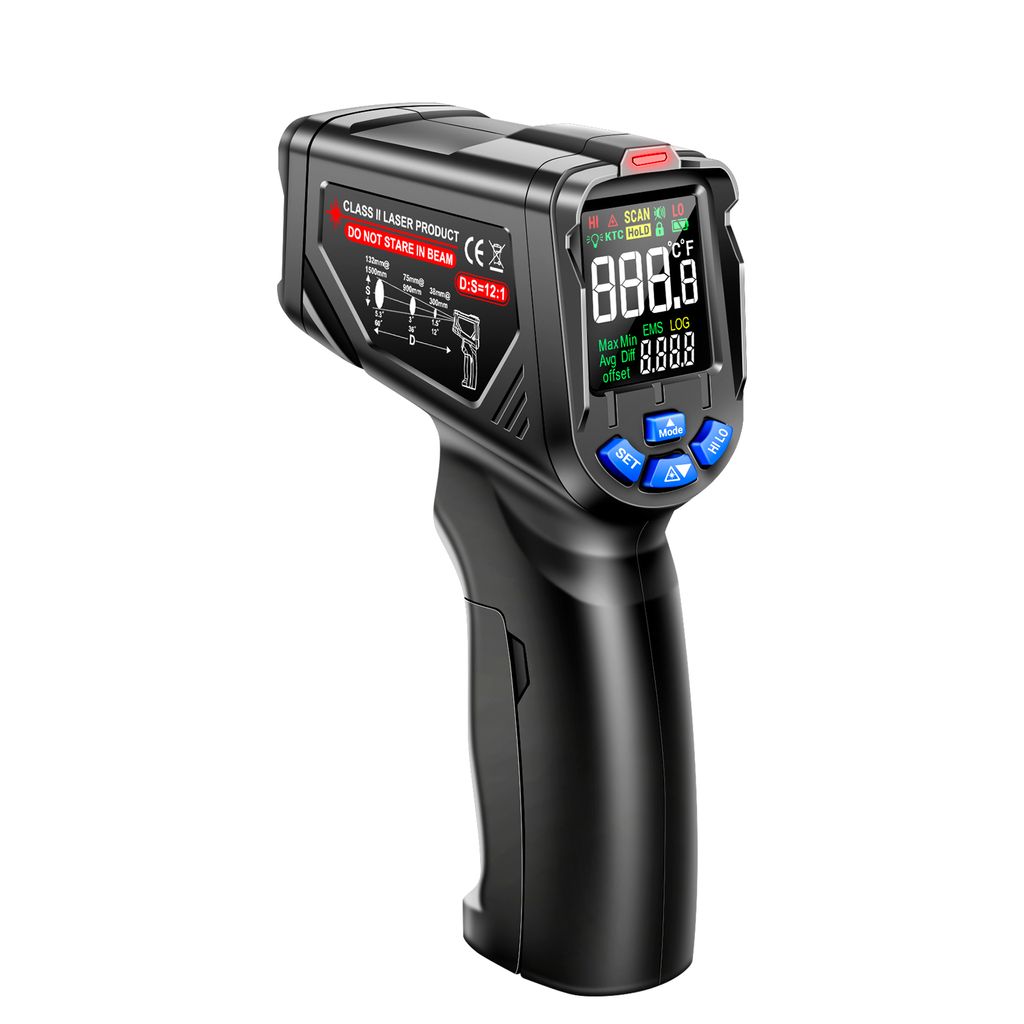ANENG TH06 Infrarot-Laserthermometer -20 ¡æ 750 ¡æ / -4 šH 1382 šH VA-Umkehrbildschirm-Thermometer 0,1 1,00, einstellbares Industriedetektor-...
