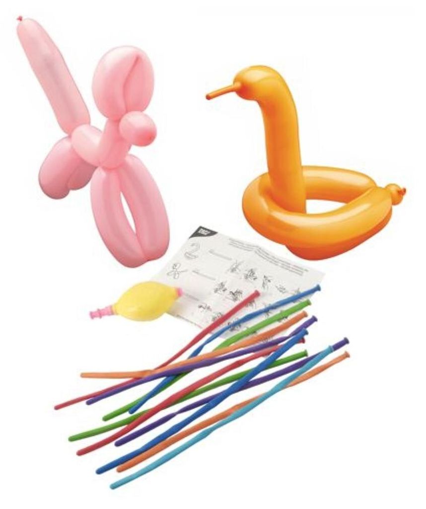 PAPSTAR Modellierballons 115 cm, farbig sortiert mit Pumpe Produktbild 