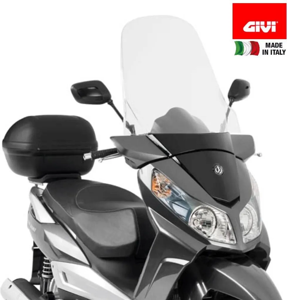 Bulle de protection GIVI transparente 64x55 pour scooter SYM Citycom 300