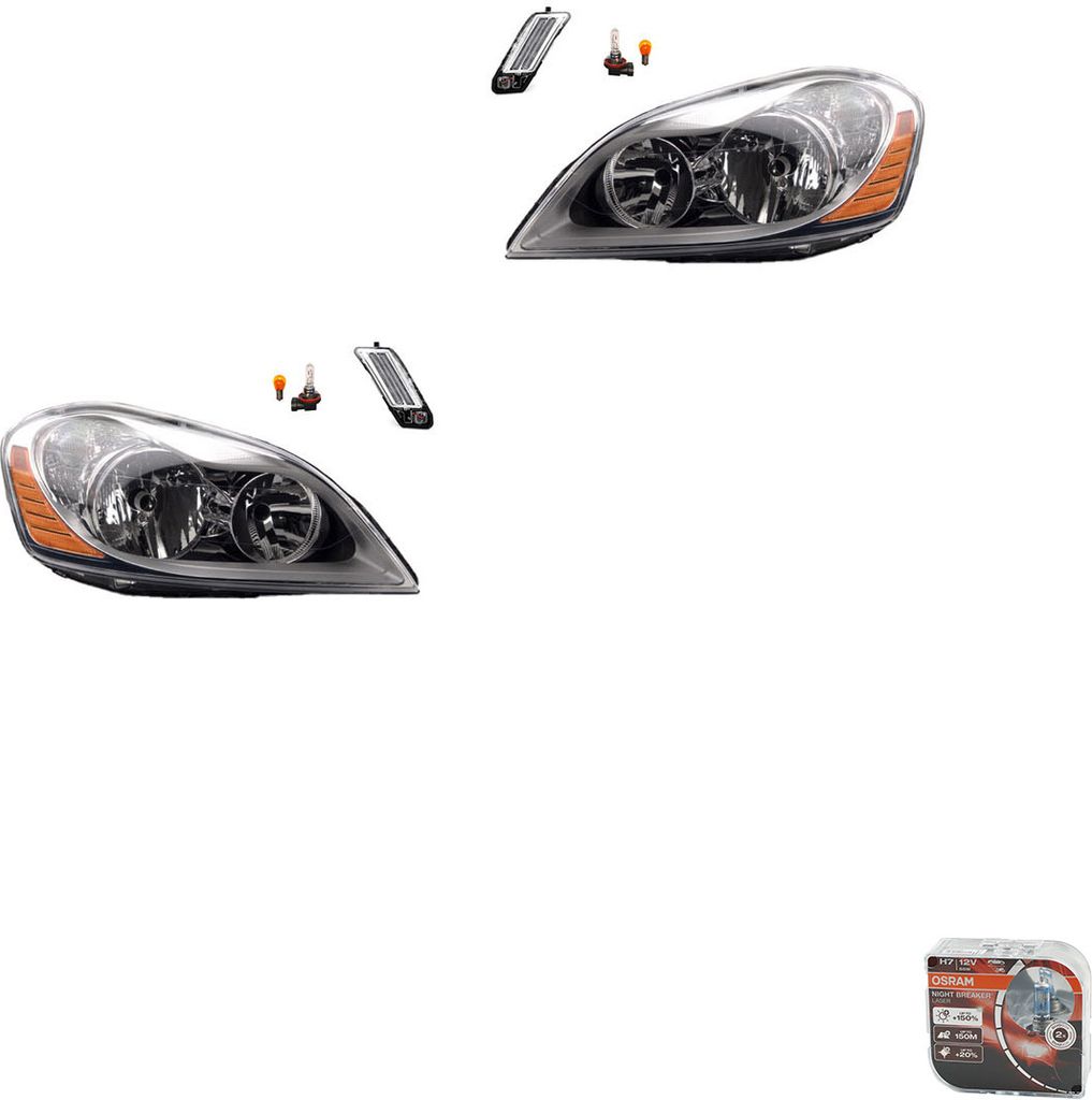 Johns, Scheinwerfer Satz + Osram Night Breaker Laser passend für Volvo XC60 05/08-05/13 31290873 30784164 31290874 30784165 30763143 31395466 3076...
