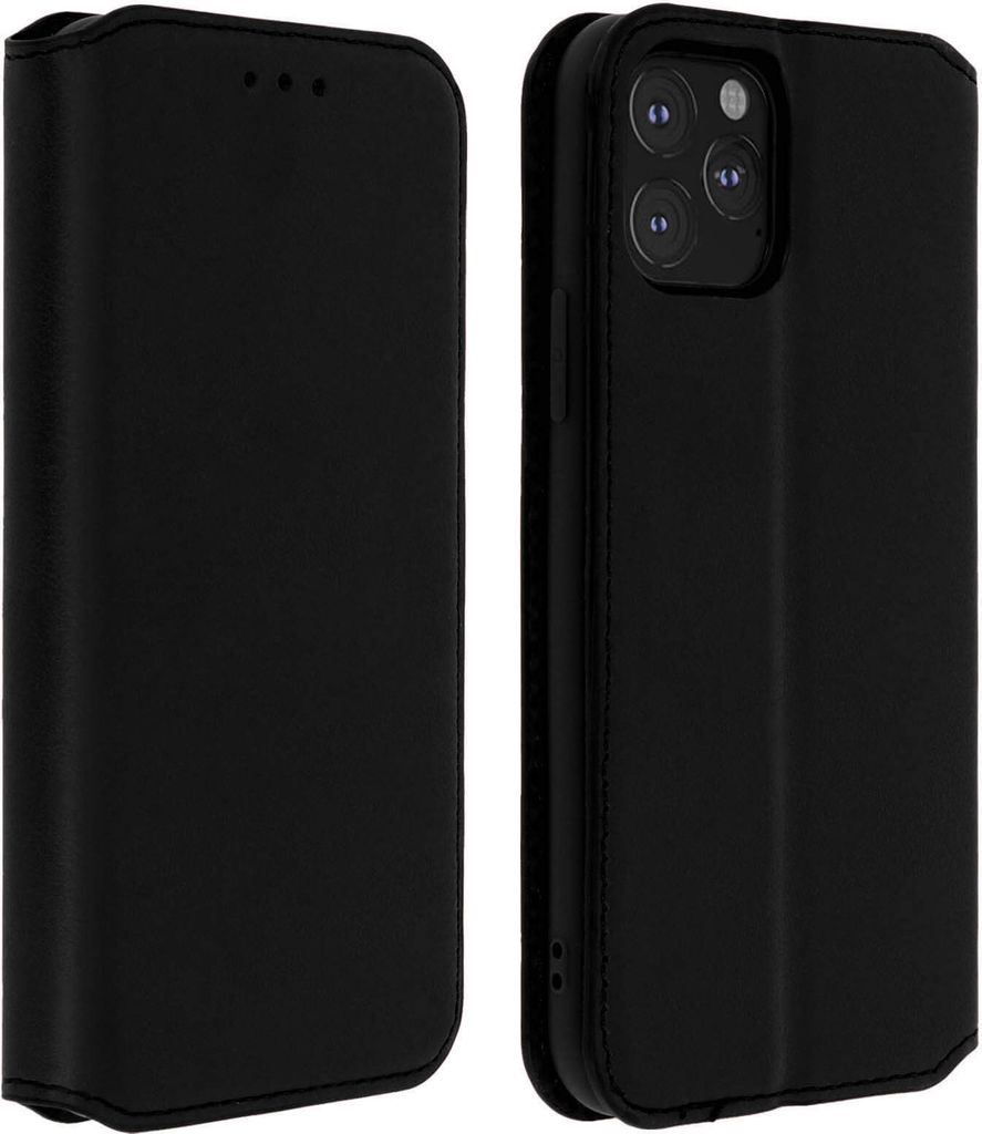 Avizar, Kunstleder Cover Classic Edition Apple iPhone 11 Pro Max, Schwarz