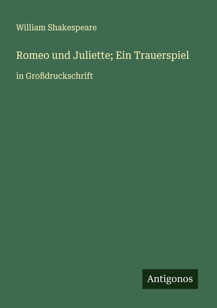 Romeo und Juliette Ein Trauerspiel