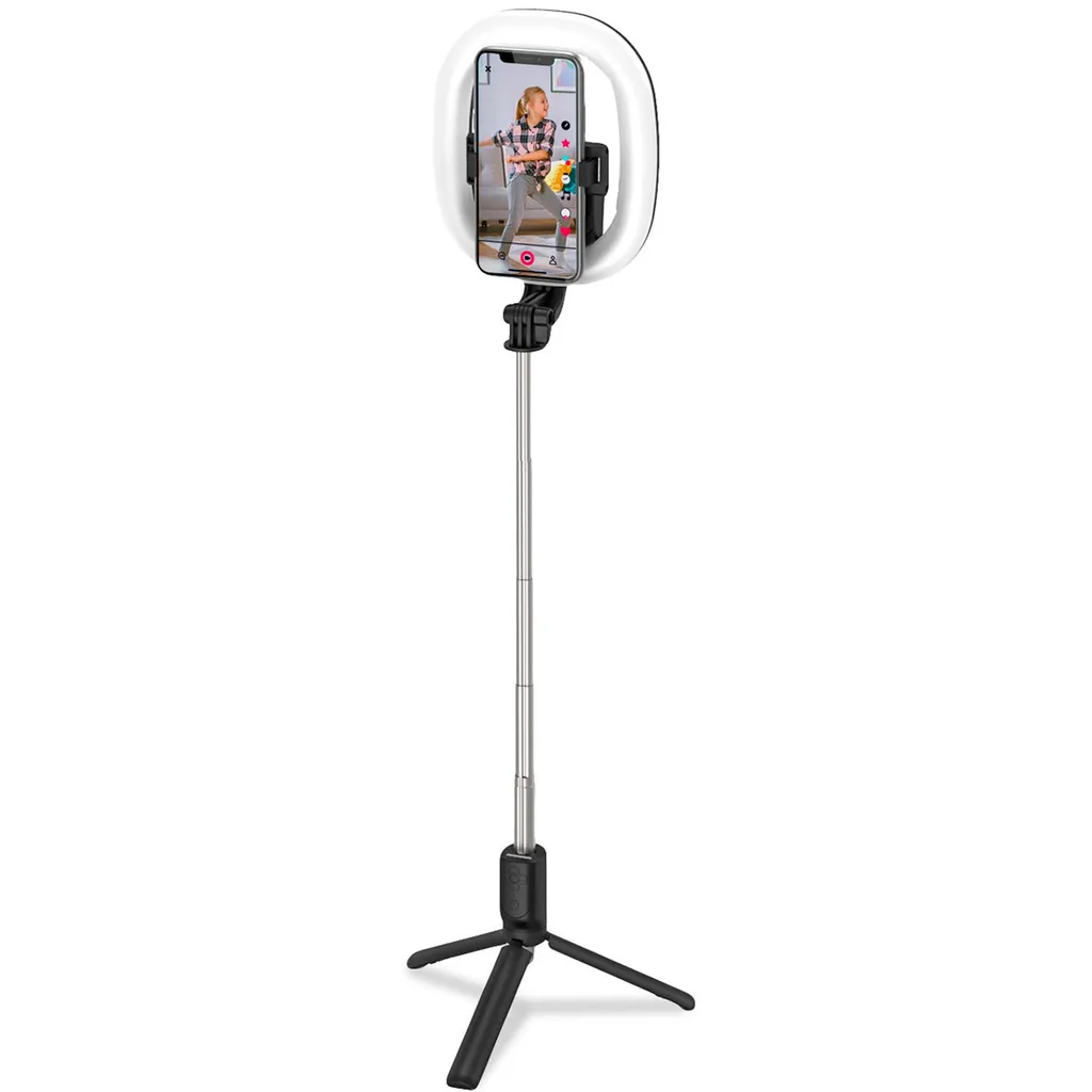 Ring Light LED avec Trépied Téléscopique et Commande Selfie Bluetooth - 2