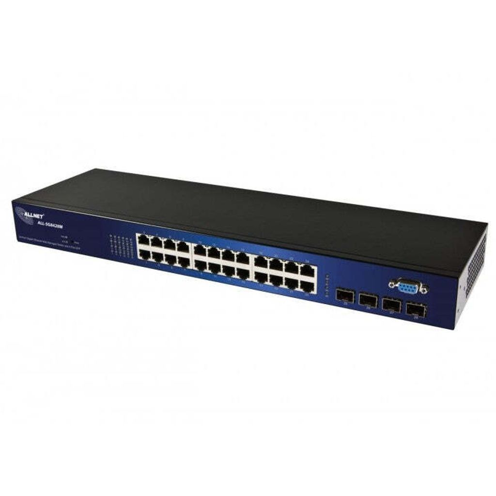 ALLNET 127211, Managed, L2, Gigabit Ethernet (10/100/1000), Rack-Einbau, 19U, Wandmontage