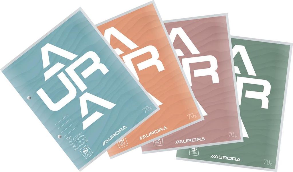 Aurora Production 75CDT, 165 x 210 mm, Liniertes Papier, 70 g/m², Weiß, 165 mm, 210 mm