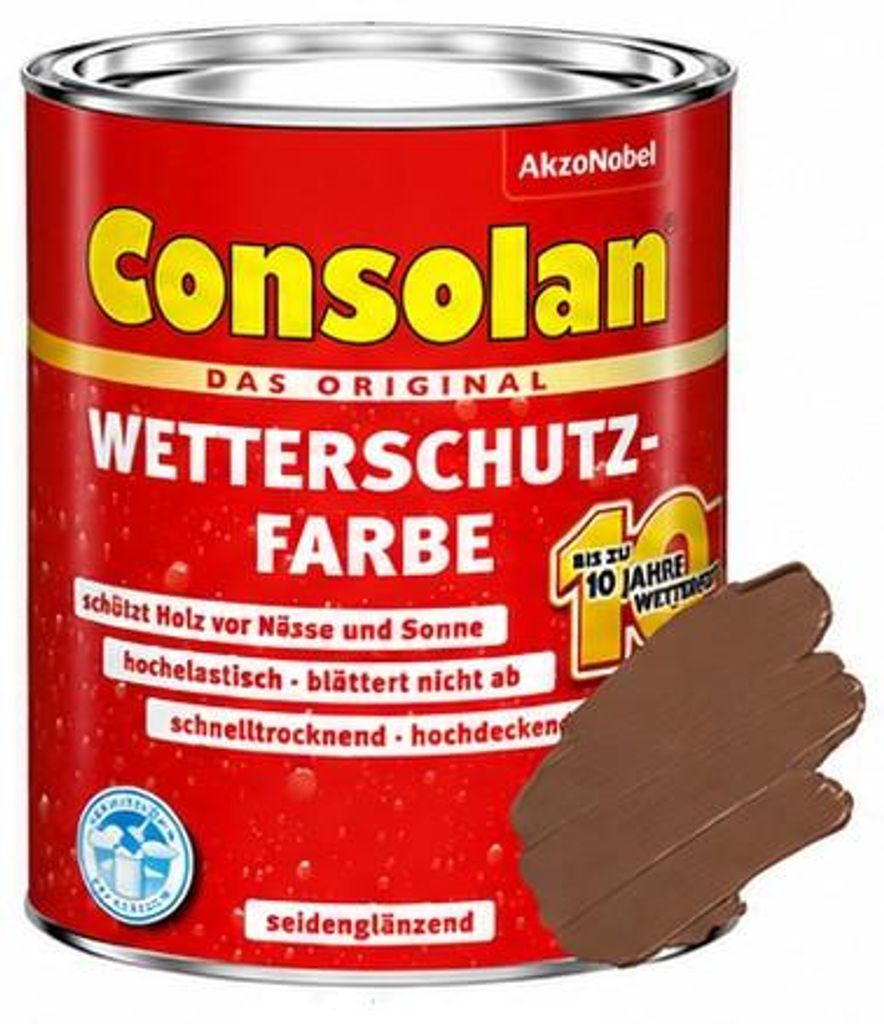Consolan Wetterschutz-Farbe 0,75 L rehbraun Produktbild 