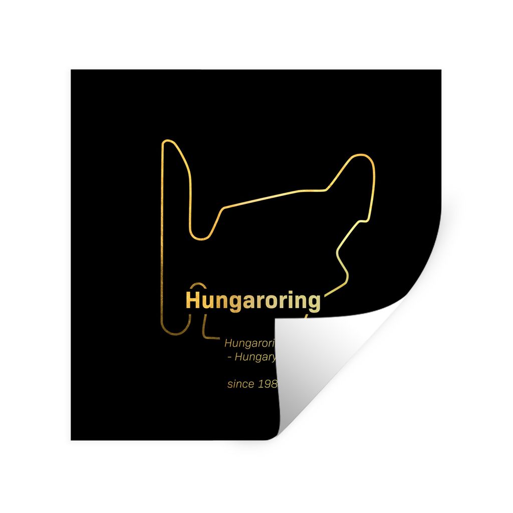 MuchoWow Wandtattoo Wandsticker Wandaufkleber Hungaroring - Formel 1 - Rennstrecke 30x30 cm Selbstklebend und Repositionierbar - Repositionierbar...