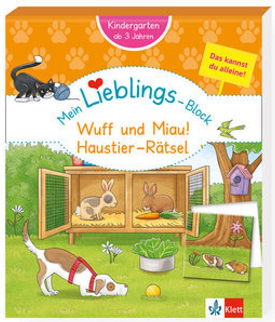 Klett Mein Lieblings-Block: Wuff und Miau! Haustier-Rätsel