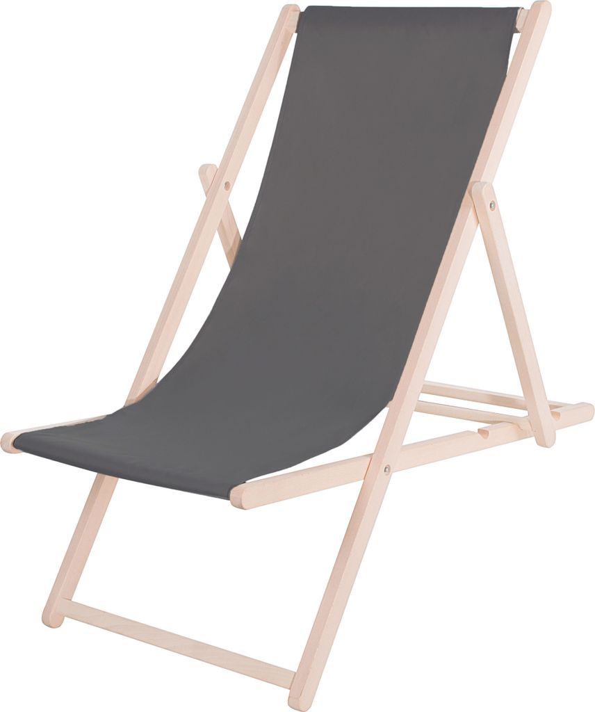 Strandliege Klappbar Sonnenliege Liegestuhl Holz Produktbild 