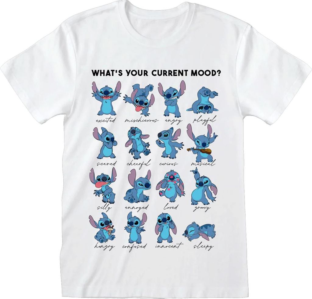 Lilo & Stitch - T-Shirt für Herren/Damen Uni HE3564 (S) (Weiß)