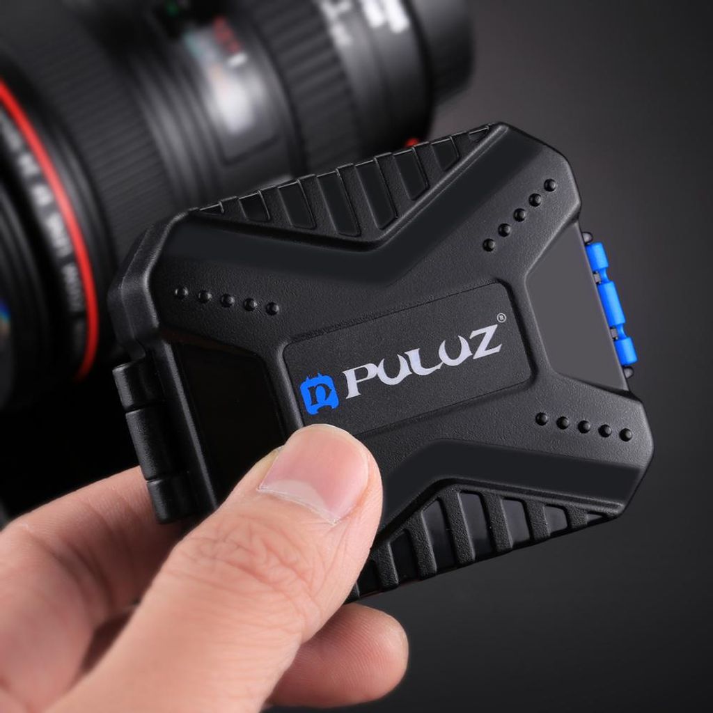 PULUZ Wasserdichte Speicherkartenleser-Aufbewahrungsbox für USB CF TF SIM-Karten Schutzhülle Halter Tablet Computer Notebook & Android Smartphone...