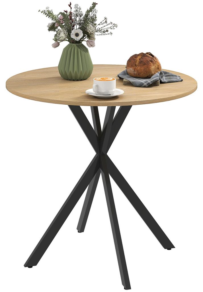 HOMCOM Eettafel, keukentafel voor 2 personen in industriële Productafbeelding 