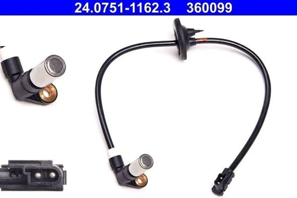 Capteur ABS ATE 24.0751-1162.3 pour Mercedes Classe C W202 OE 2025402617