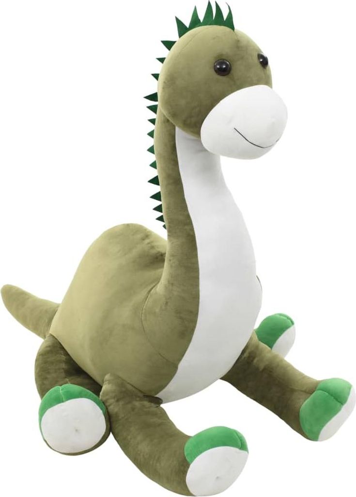 vidaXL Dino Kuscheltier Brontosaurus Plüsch Grün