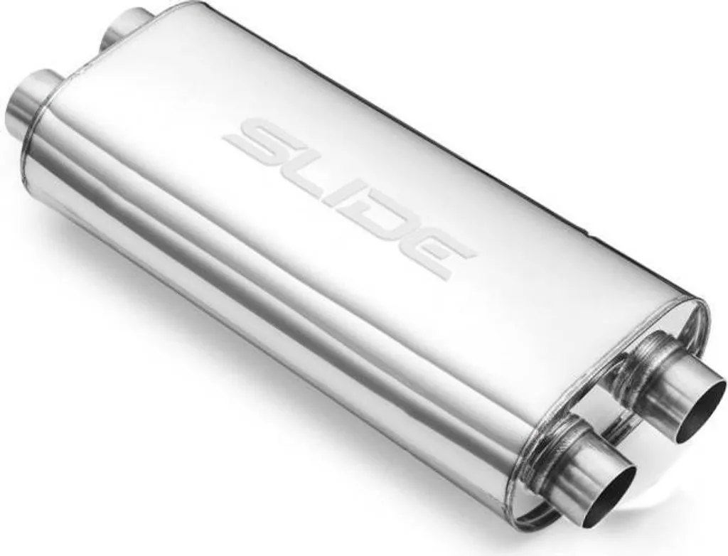 Silencieux intermédiaire en Inox 76 mm SLIDE 550 mm pour ligne Sport