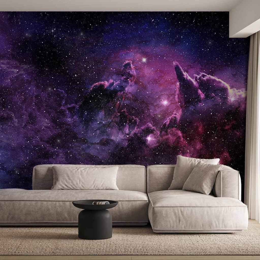 Vlies Fototapete - Purple Nebula 400x280 cm Landschaften a-C-0022-a-a