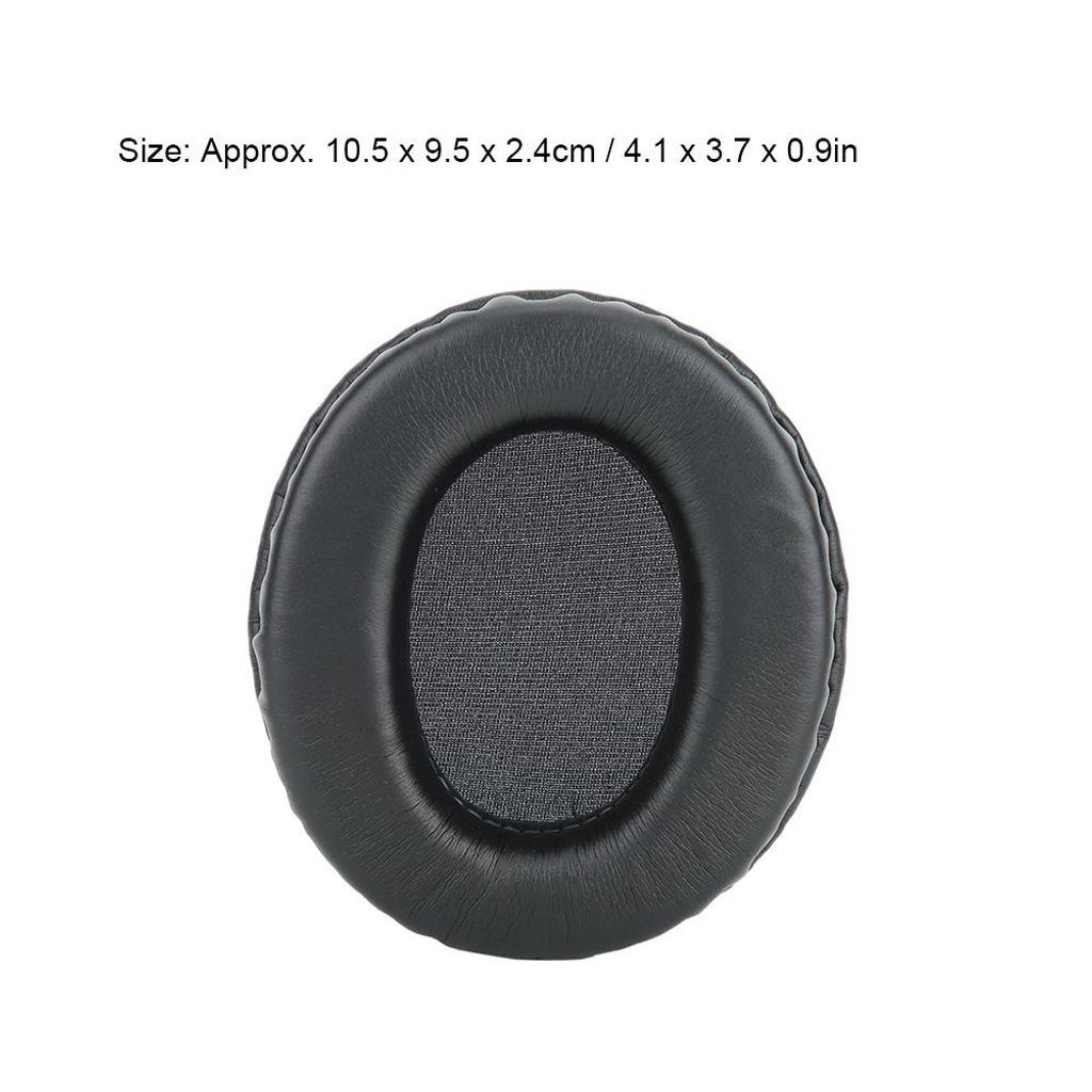 2 coussinets d'oreille en coton noir, adaptés aux casques Image du produit 