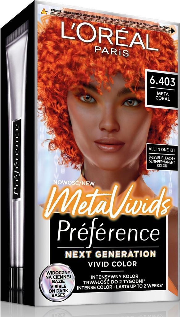 L'Oréal Preference Metavivids Haarfarbe 6.403 Koralle Produktbild 