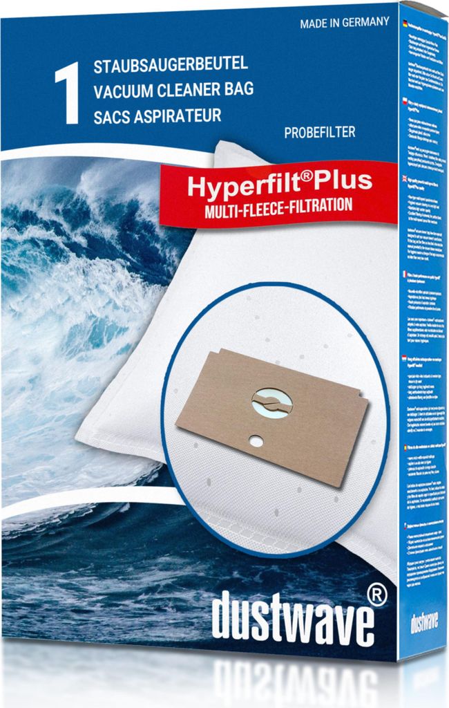 Dustwave 1 Staubsaugerbeutel für Baur 340.689 / 340-689 - hocheffizient mit Hygieneverschluss - Germany