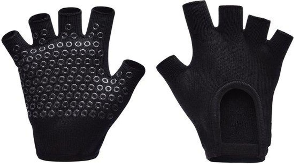 2er-Satz Antislip-Yoga-Handschuhe ohne Finger mit Silikon-Noppen – Grip-Design für Pilates und Fitness-Workouts