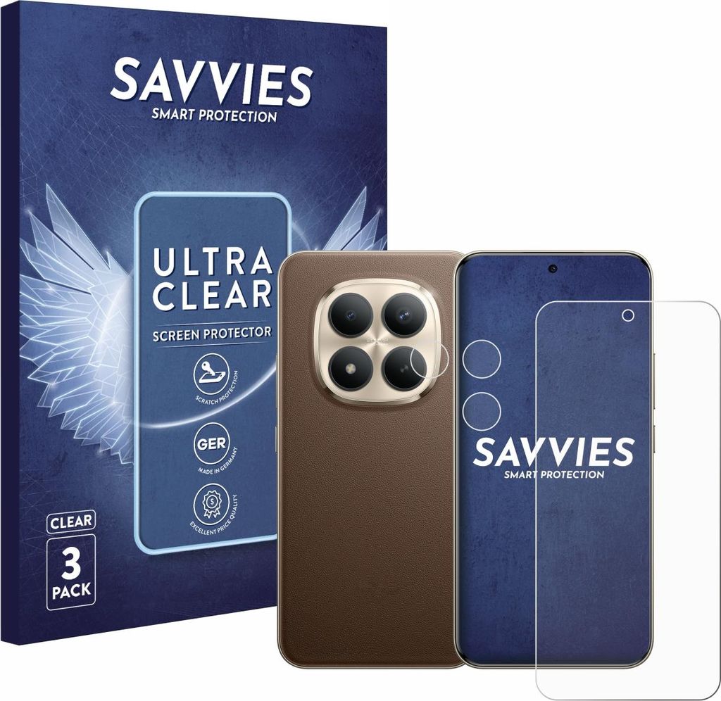 6x Für Xiaomi Redmi Note 15 Pro Plus 5G (Display+Kamera) Schutzfolie Savvies Displayschutz Display Schutz Folie Klar Transparent