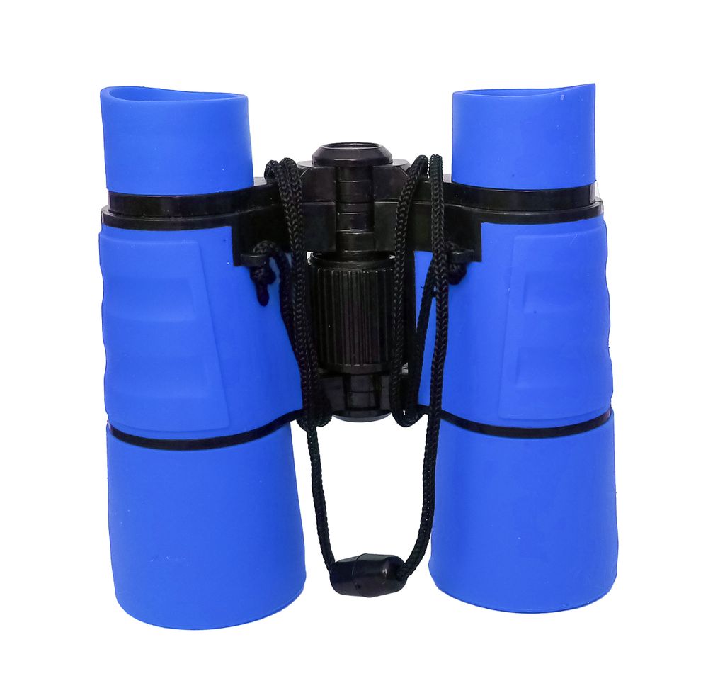 FERNGLAS für Kinder 4x30 Vergrößerung Schärfe einstellbar Steam Fernrohr 33 (Blau)