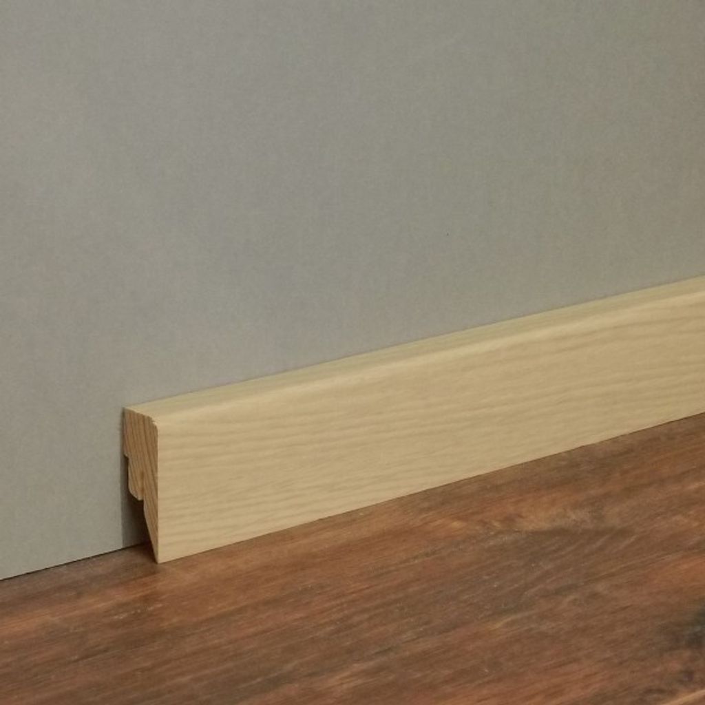 Sockelleiste / Fußleiste / Bodenleiste Taverone-2 (73033) - Eiche weiß lackiert