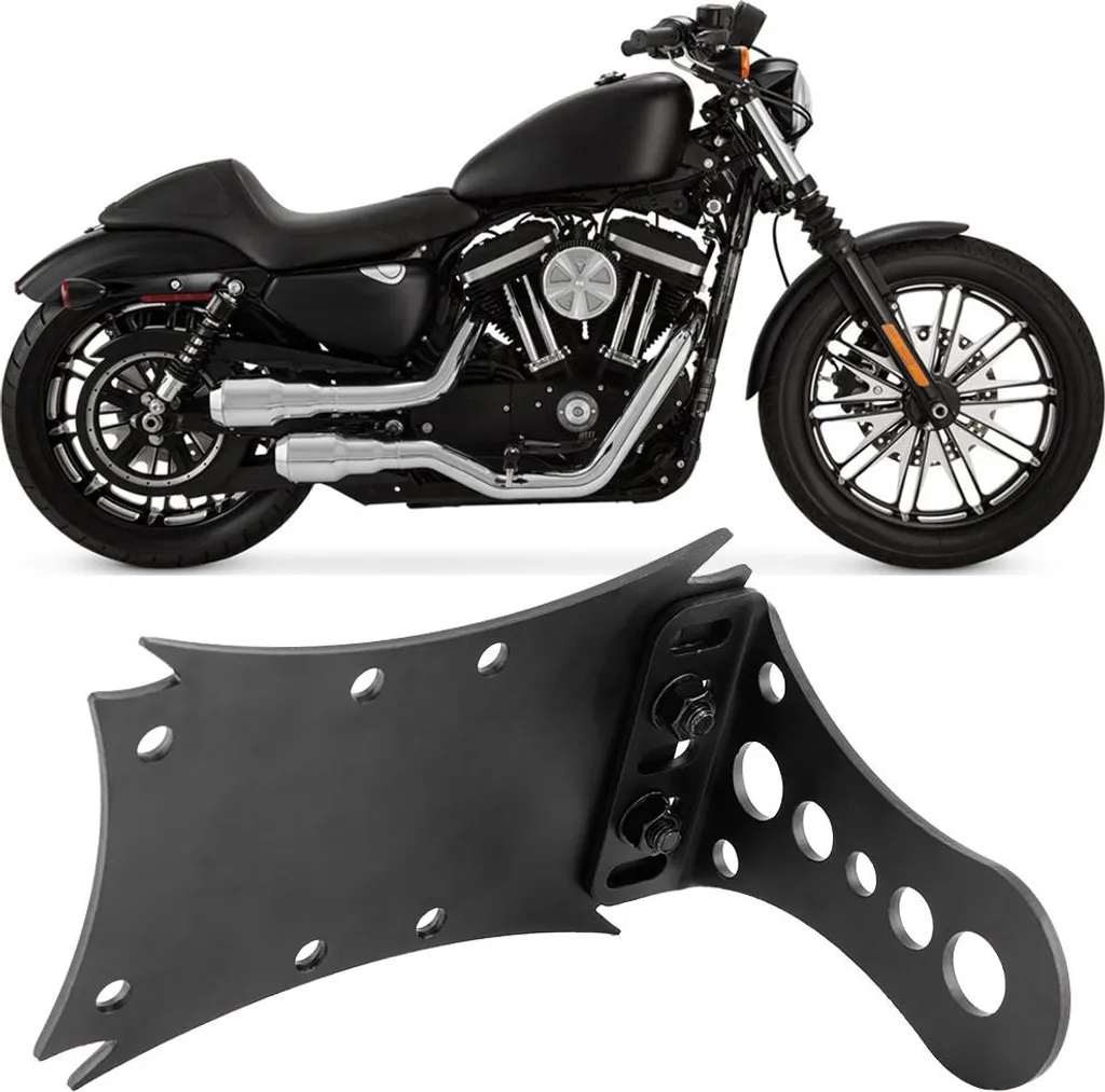 Support Plaque Latéral Moto Universel Style Rétro Fixation Axe Roue