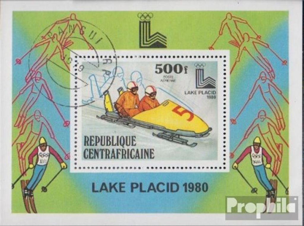 Briefmarken Zentralafrikanische Republik 1979 Mi Block68A Produktbild 