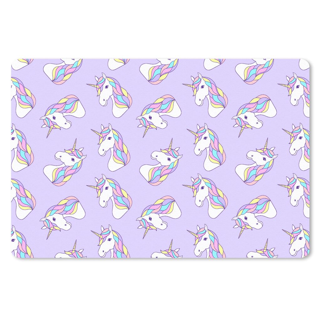 MuchoWow Mauspad Mousepad Einhorn - Pastell - Muster 27x18 cm - Mousepads - Maus Mat - Pad - Mausunterlage - Büroartikel - Desk Matten