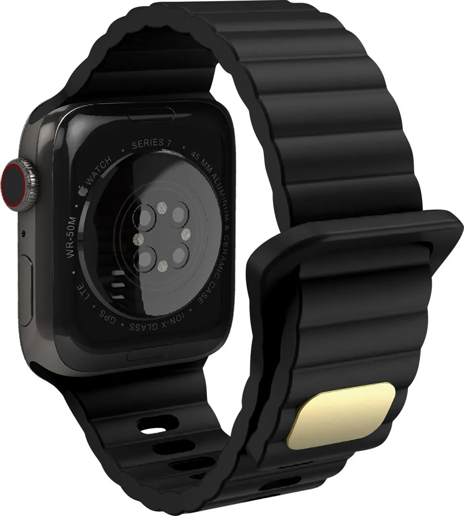 Cinturino Silicone Apple Watch 41mm 40mm 38mm Nero Soft-Touch