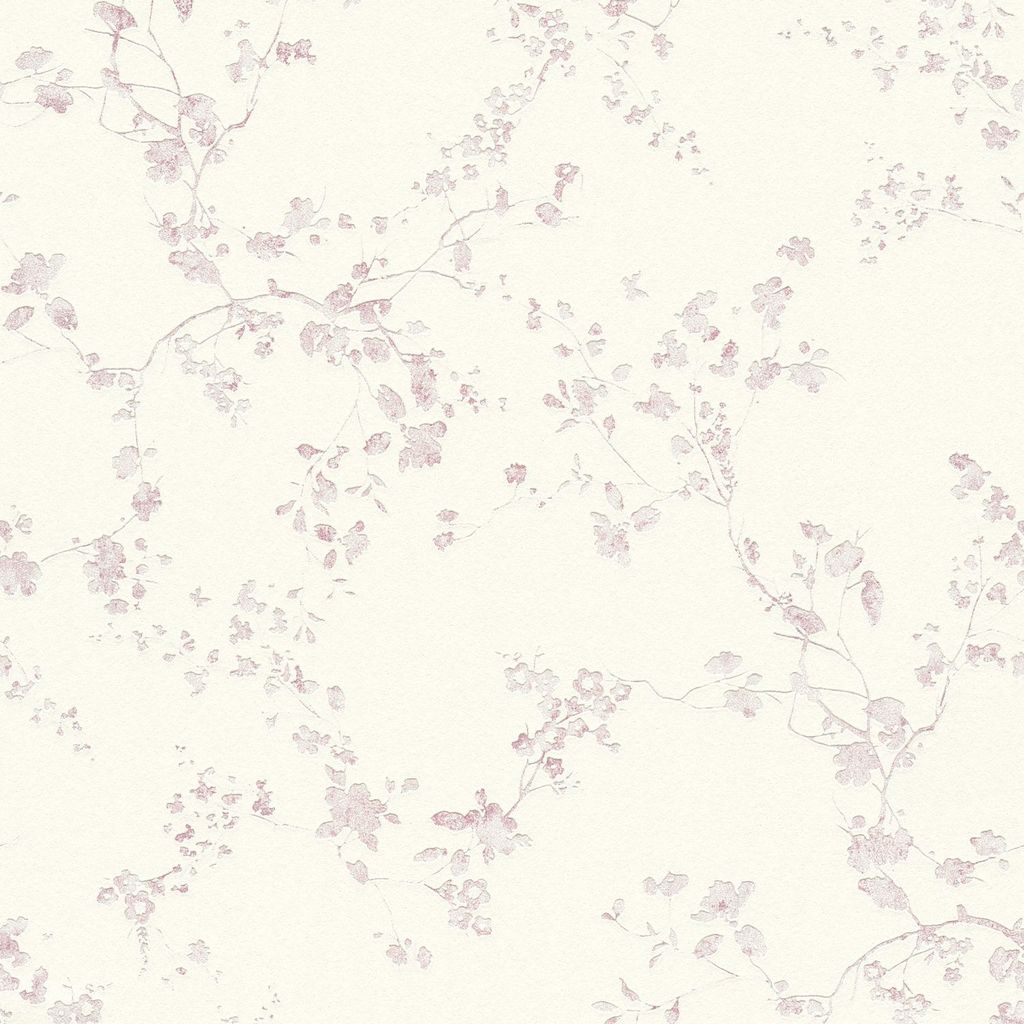 Profhome 368961-GU Natur Tapete Blumen dezent schimmernd violett creme 5,33 m2