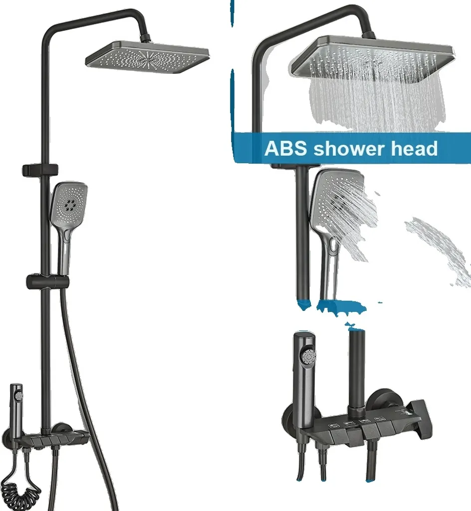 Miscelatore Doccia Monocomando ABS Nero Grigio - Alta Durata