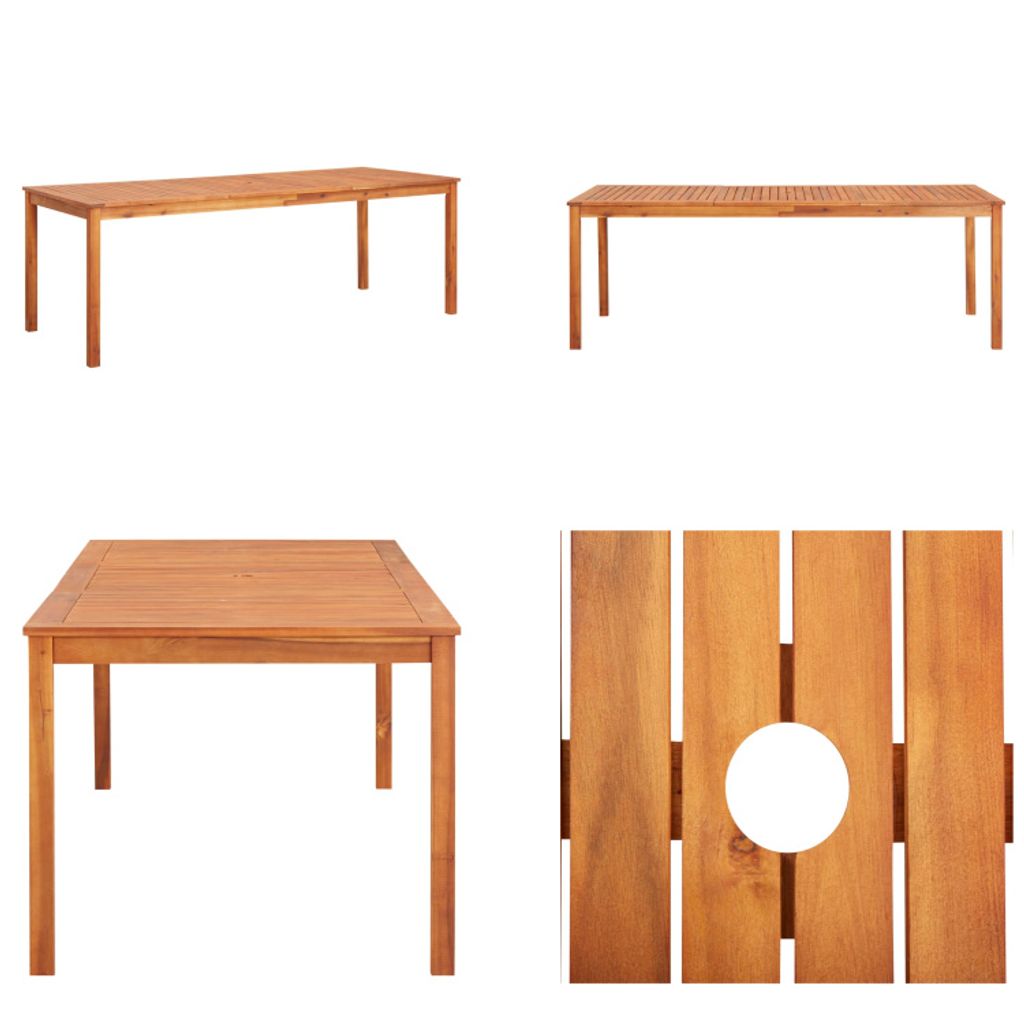 vidaXL Gartentisch 215x90x74 cm Akazie Massivholz - Esstisch - Esstische - Garten-Esstisch - Garten-Esstische