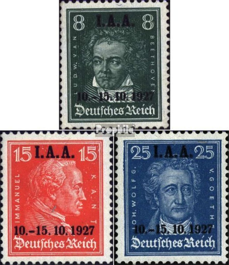 Briefmarken Deutsches Reich 1927 Mi 407-409 (kompl.Ausg.) gestempelt Arbeitsamt