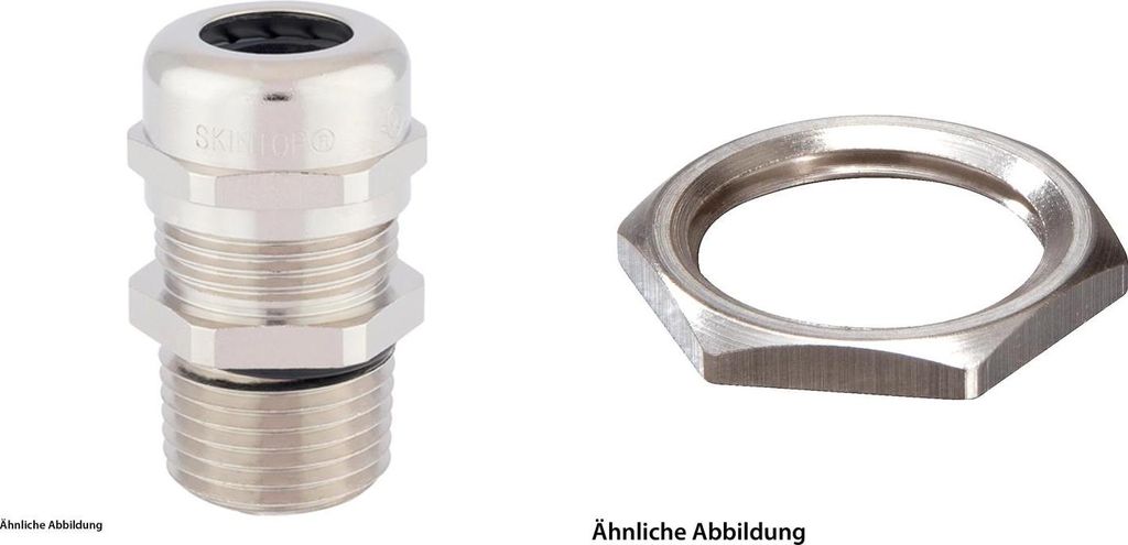 LAPP Verschraubung mit Gegenmutter 3/4 Zollx1,814 Messing (CuZn) vernickelt Gewindelänge 15,0mm - 1 Stück